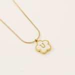 Gold color / 1 Piece Simple Series Daily Letter U Stainless Steel  Gold Color Shell Women's Pendant Necklaces Picture21